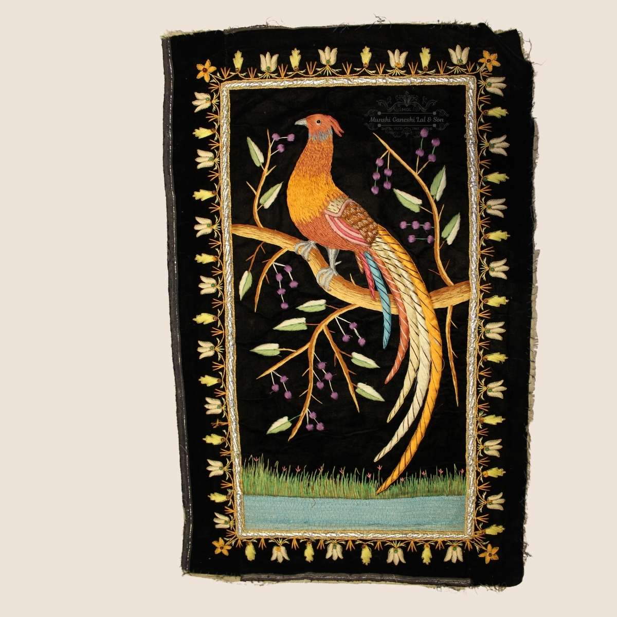 Cloth Woven Peacock Design Embroidery