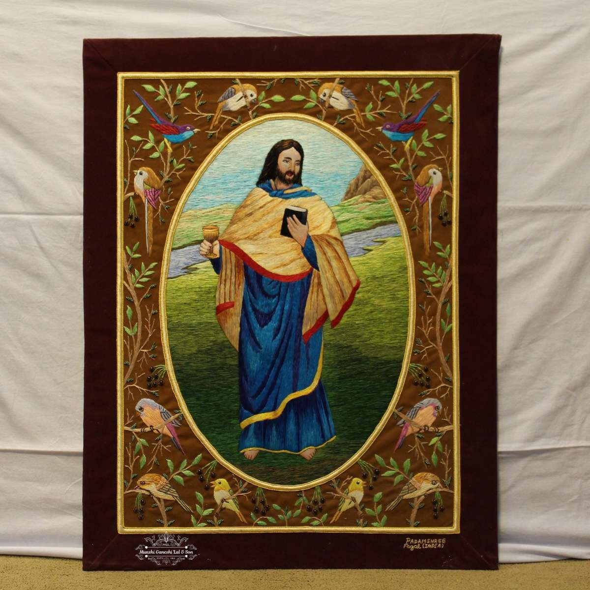 Handmade Embroidered Jesus Art Work