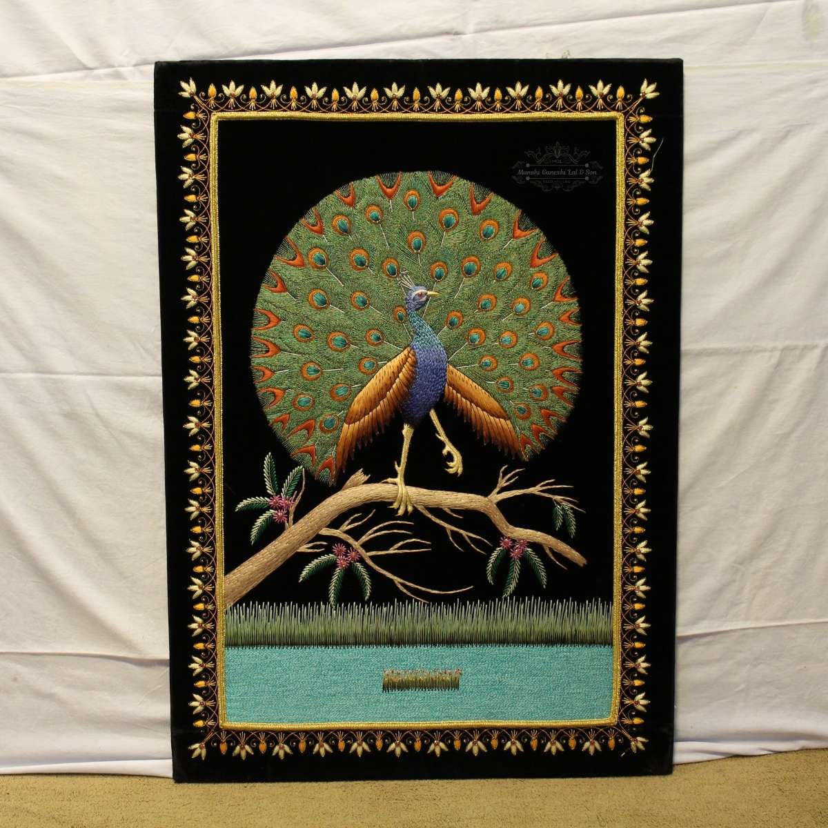 Peacock Dancing Cloth Woven Art