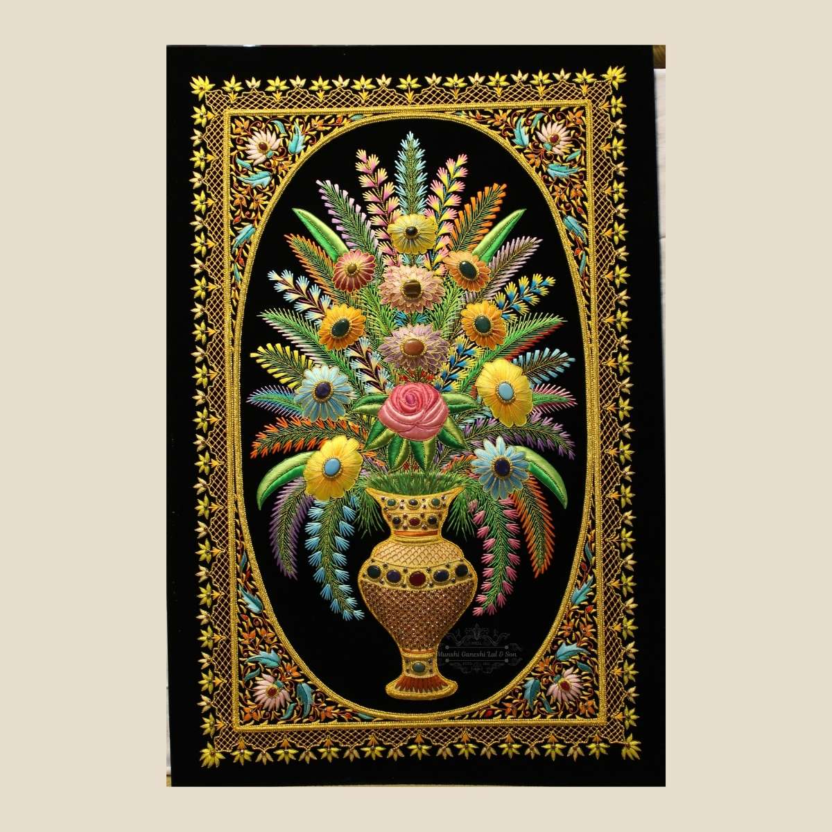 Handmade Flower Pot Embroidery
