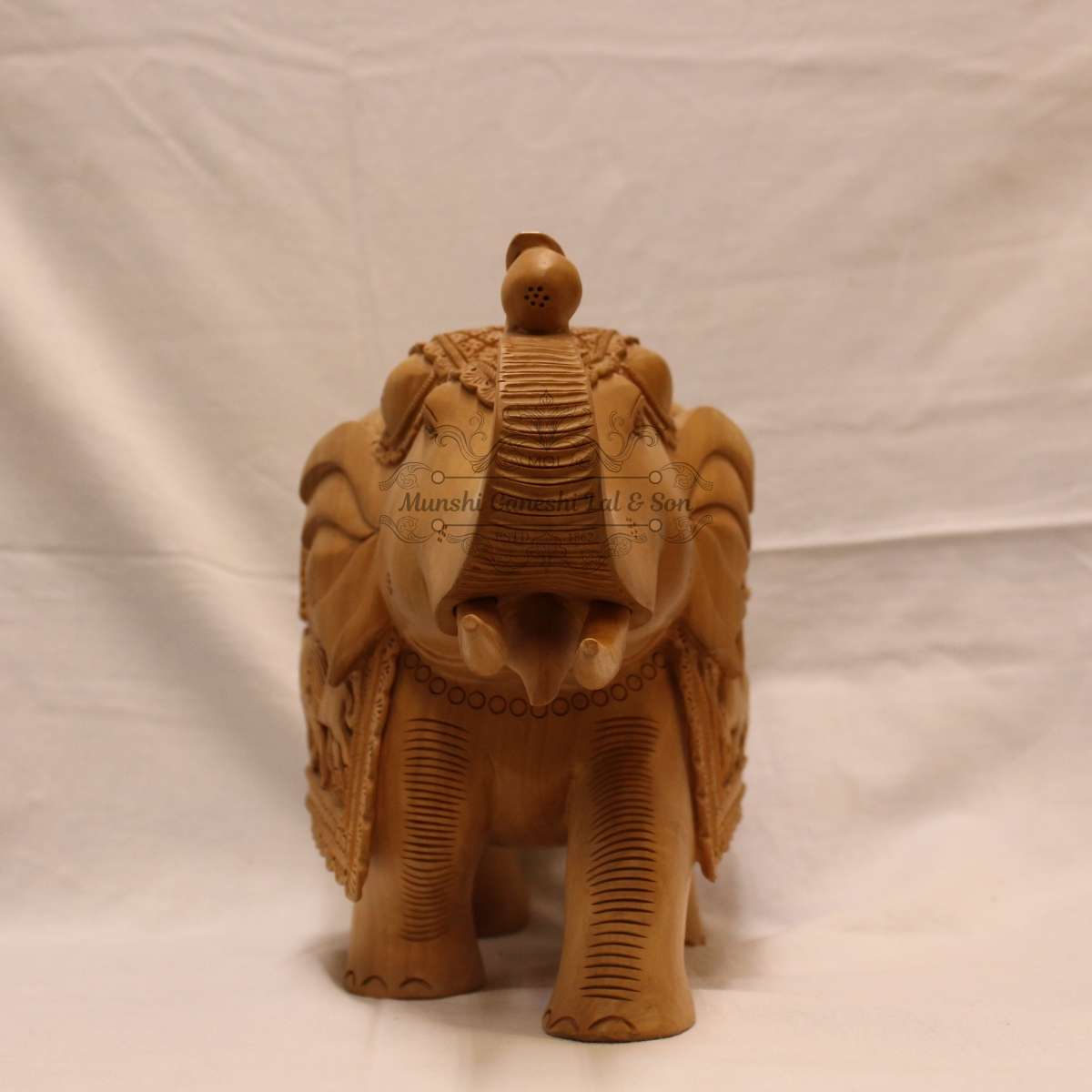 Handmade Wooden Carved Elephant