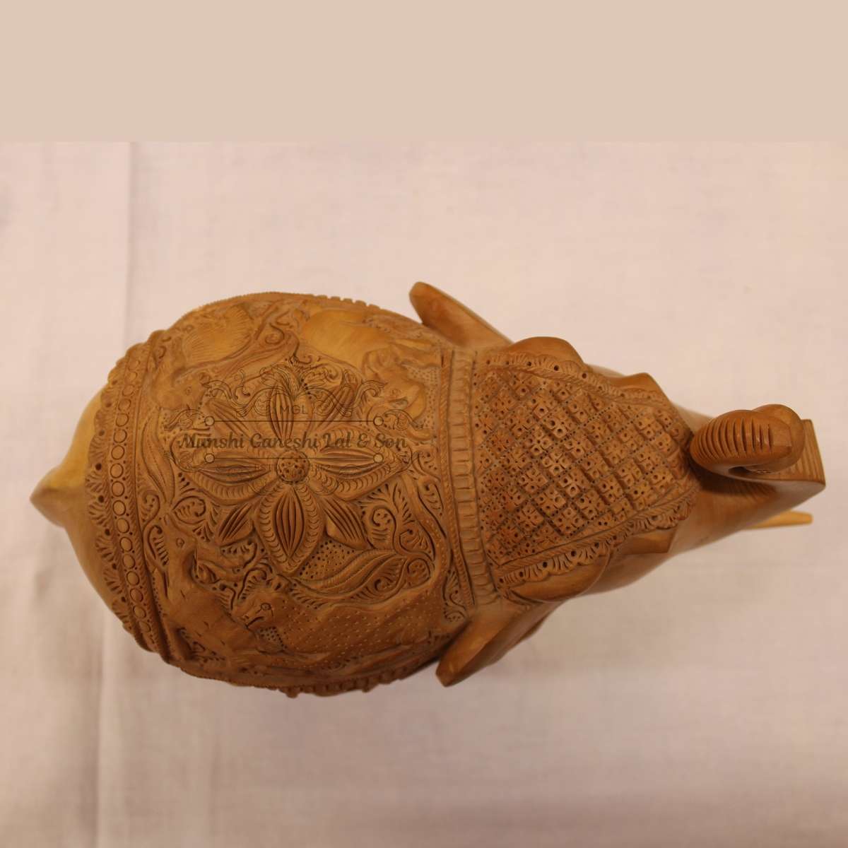 Handmade Wooden Carved Elephant
