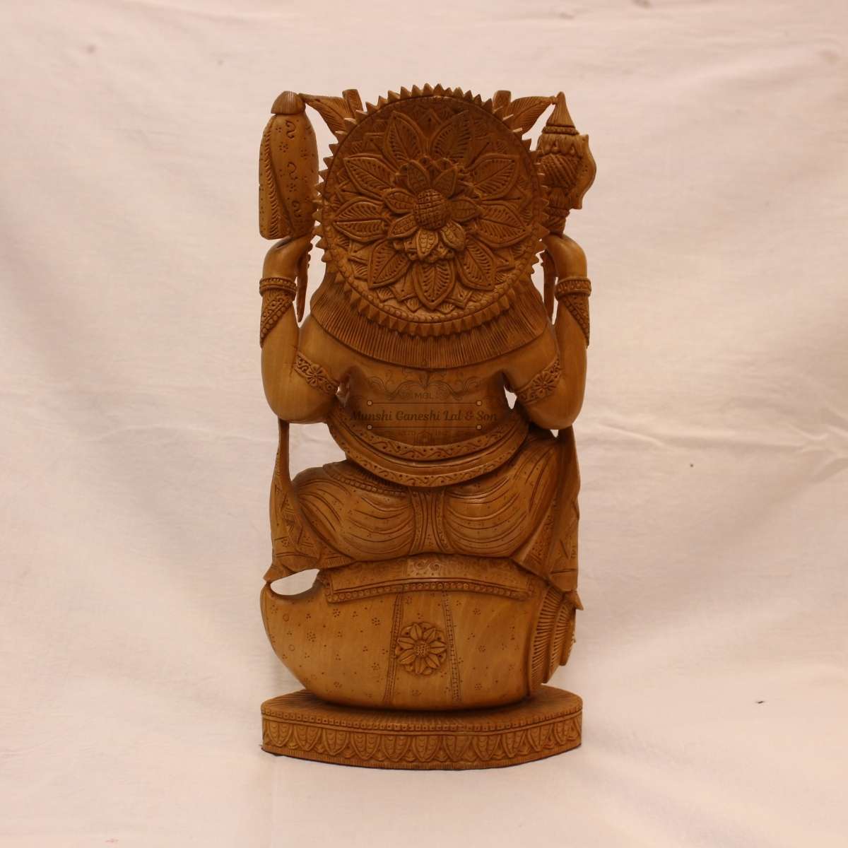 Wooden Sitting Ganesha on Shank