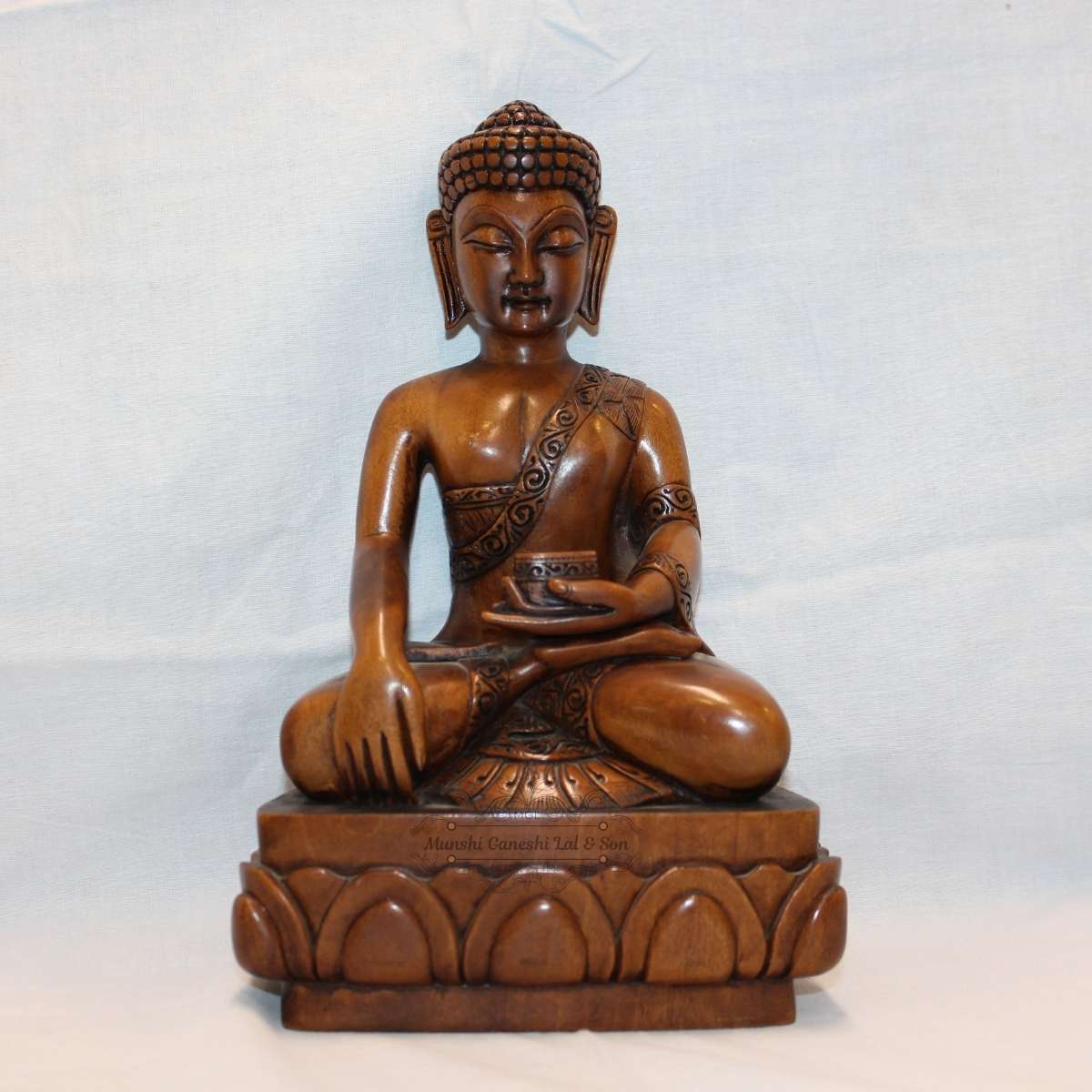 Buddha Dhyan Mudra Wooden Statue