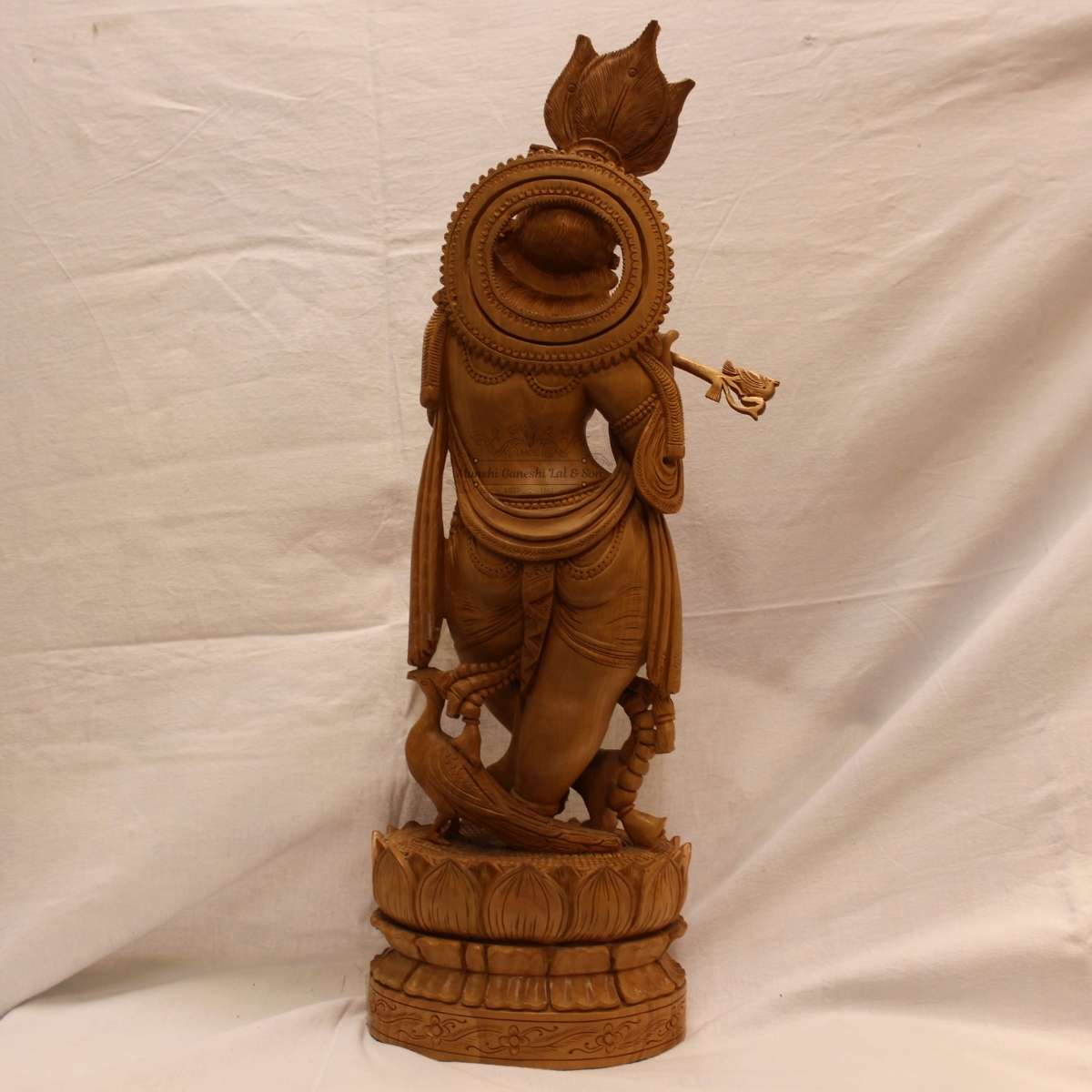 Wooden Carved Baal Krishna Statue