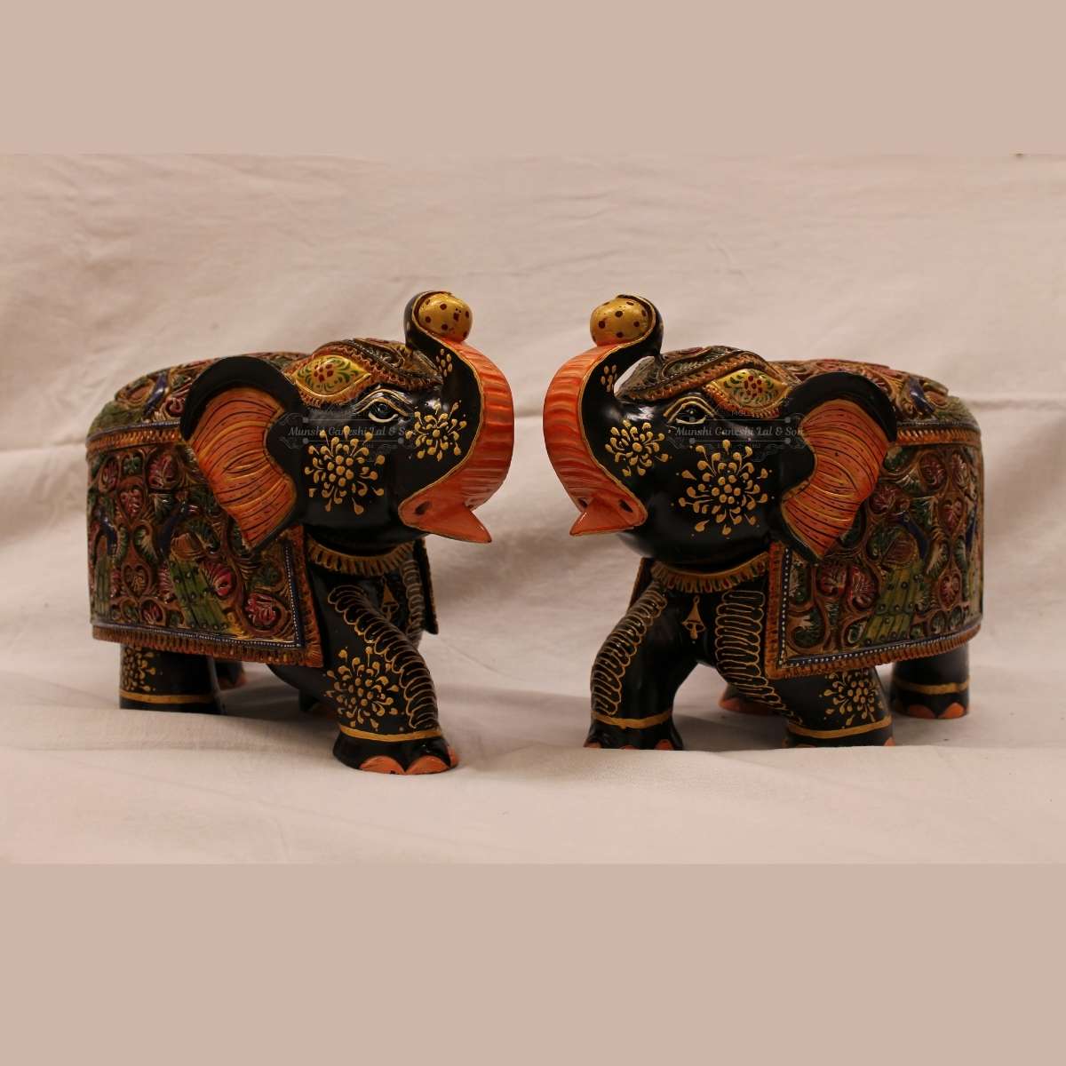 Black Trunkup Good Luck Elephant