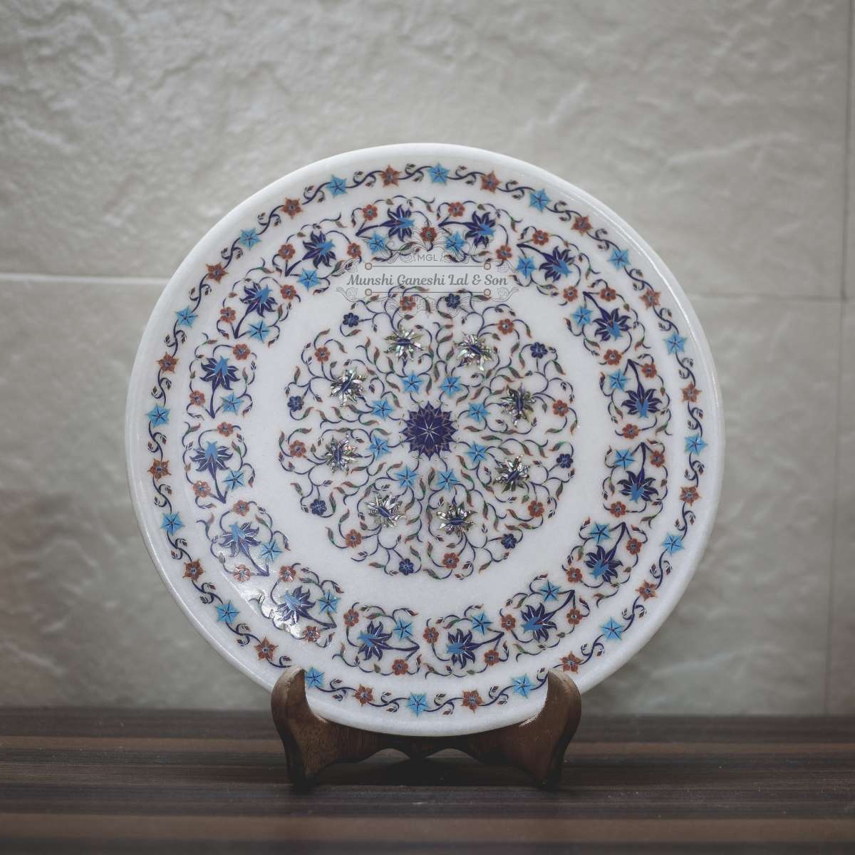 White Marble Stone Inlay Plate